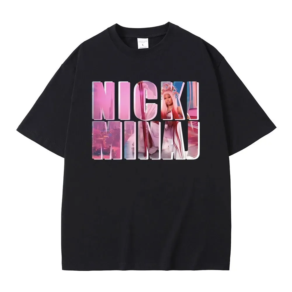 Rapper Nicki Minaj Pink Friday 2 Graphic Print Tshirt Men Women Hip Hop Fashion Casual T-shirts Short Sleeve Men's Vintage Tees