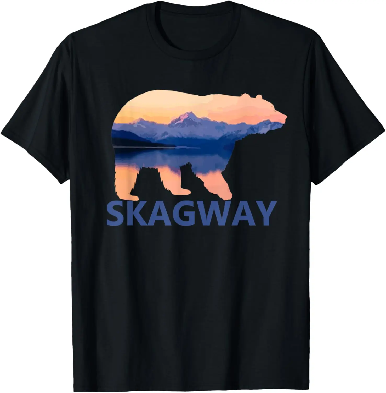 Skagway Alaska Grizzly Bear Lake Randonnée Camping Nature Cadeau T-Shirt