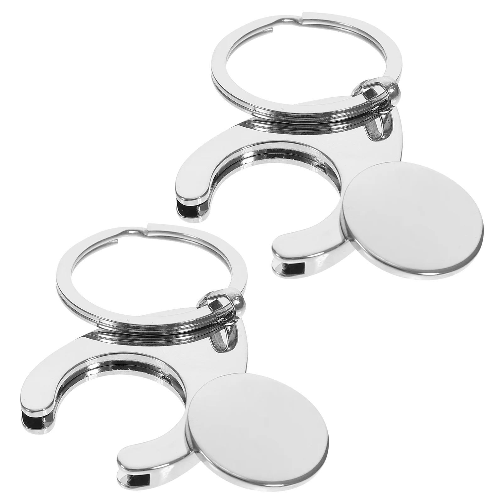 2 pçs carrinho token trole metal chaveiro corrente decoração chaveiro ornamento carteira