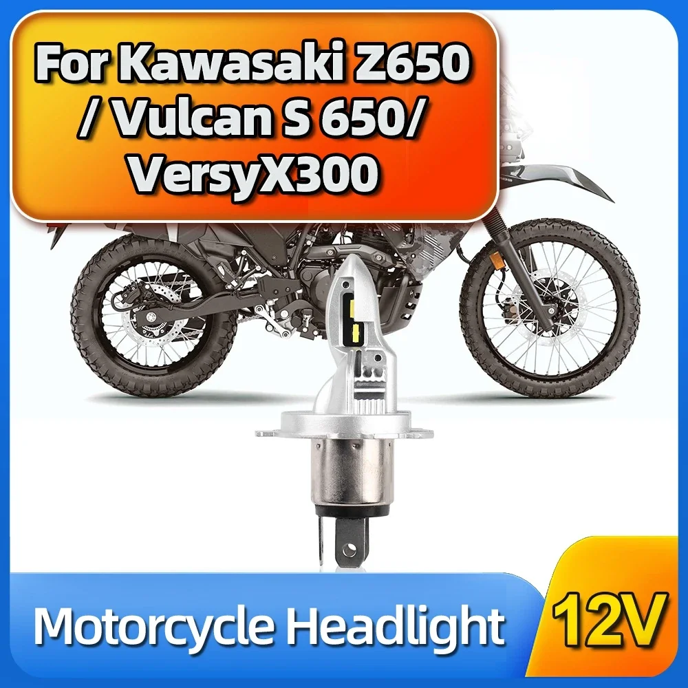 

1PC H4 LED Motorcycle Headlight Bulb 30000LM Moto Light Hi/Lo Beam 12V White Lamp For Kawasaki Z650 / Vulcan S 650/ VersyX300