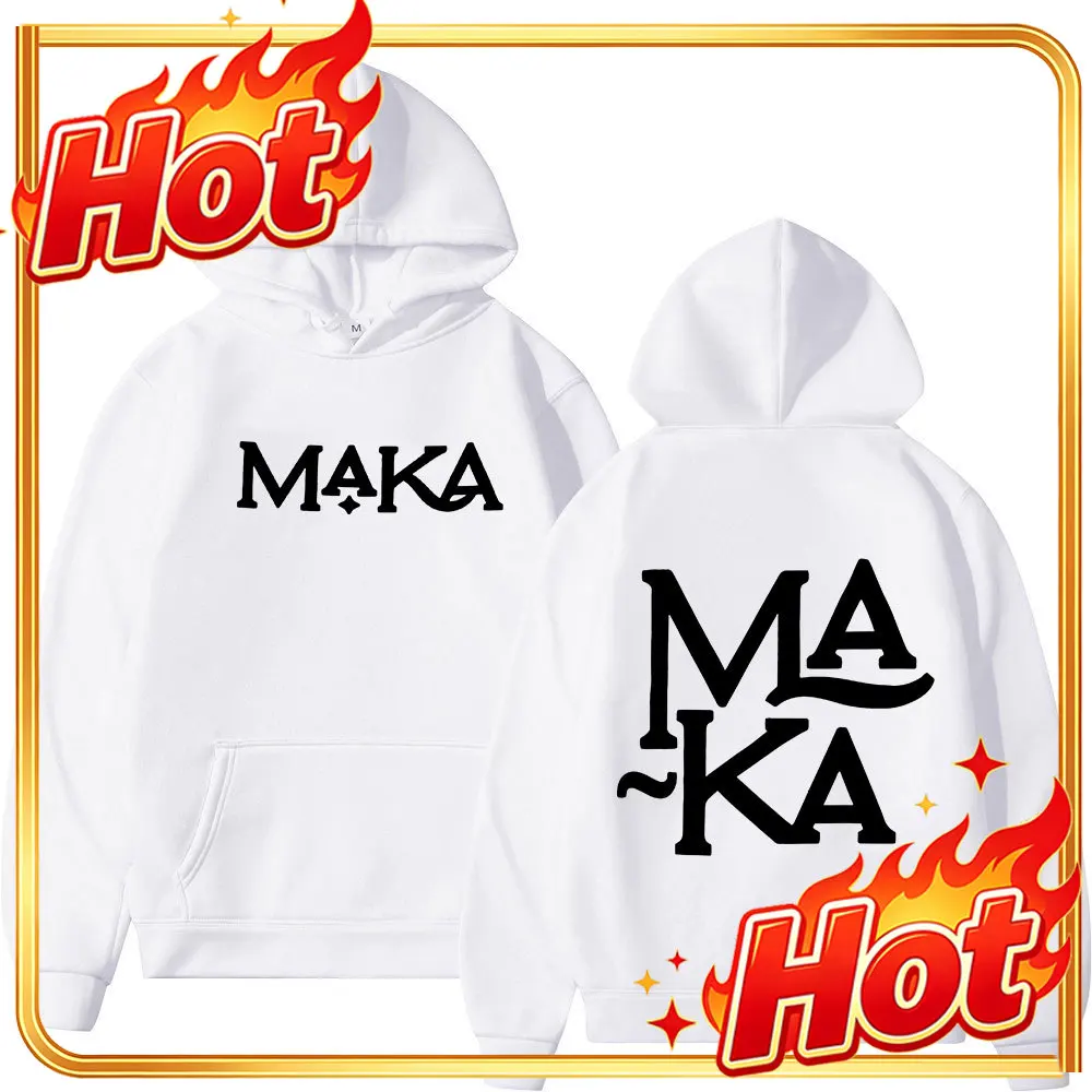 Sudaderas con Capucha con el Logo del Rapper Maka, Ropa para Hombre y Mujer, Moda Hip Hop, Sudaderas con Capucha Estéticas Vintage, Sudadera Oversize Unisex