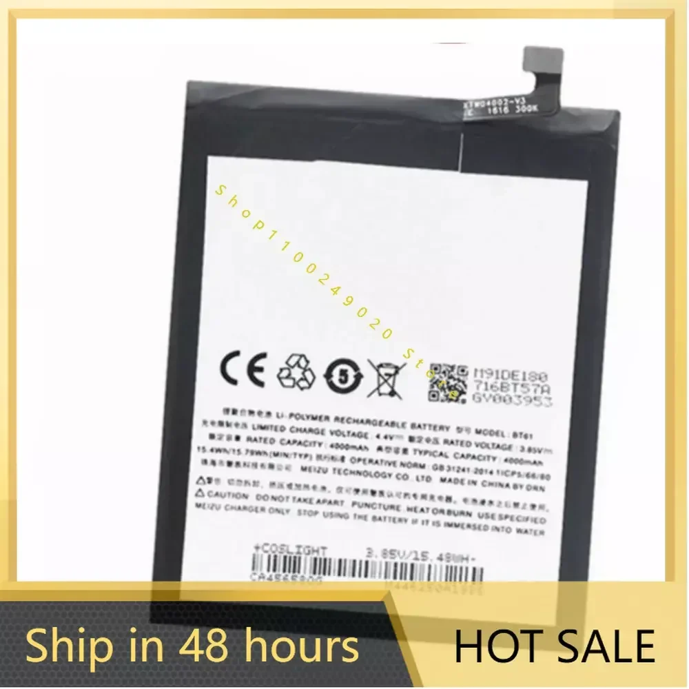 BT61 battery 4000mah  3.85v 15.7wh for Meizu M3 Note Pro M681H M681 batteries