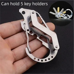 Multitool Key Holder Pocket Tools Key Keychain Carabiner Stainlesssteel Bottle Opener Wrench