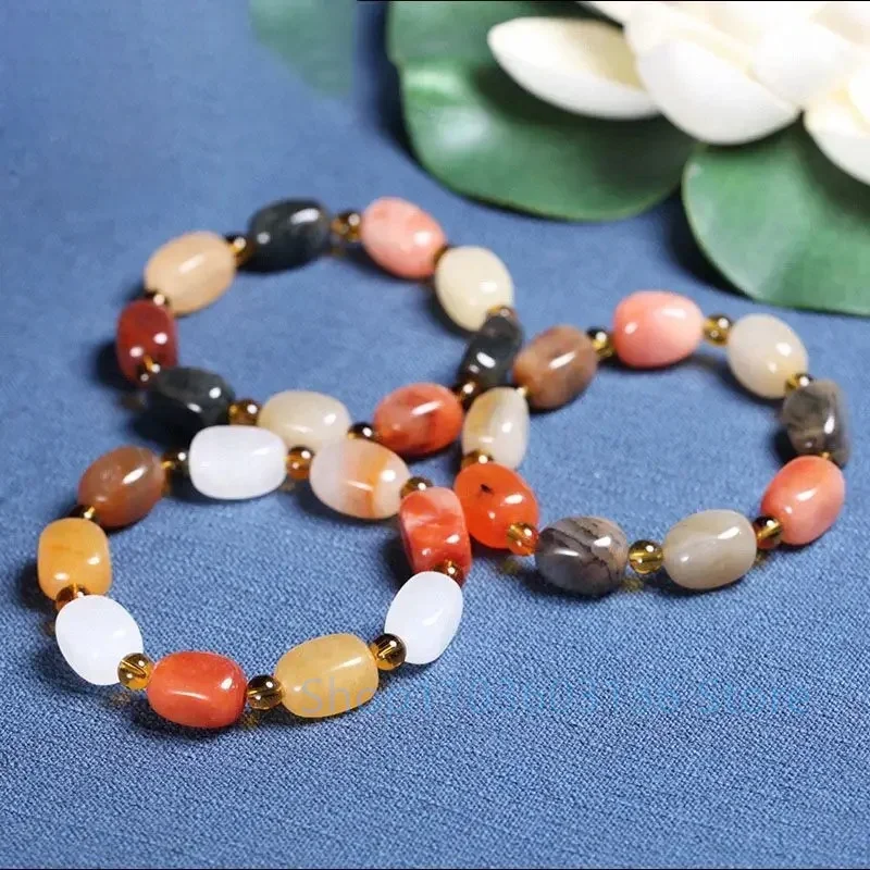 

New design Halloween gifts 100% Gold Jade Color Jade Bracelet Bracelet Women's Jade Bracelet Men's Original Stone