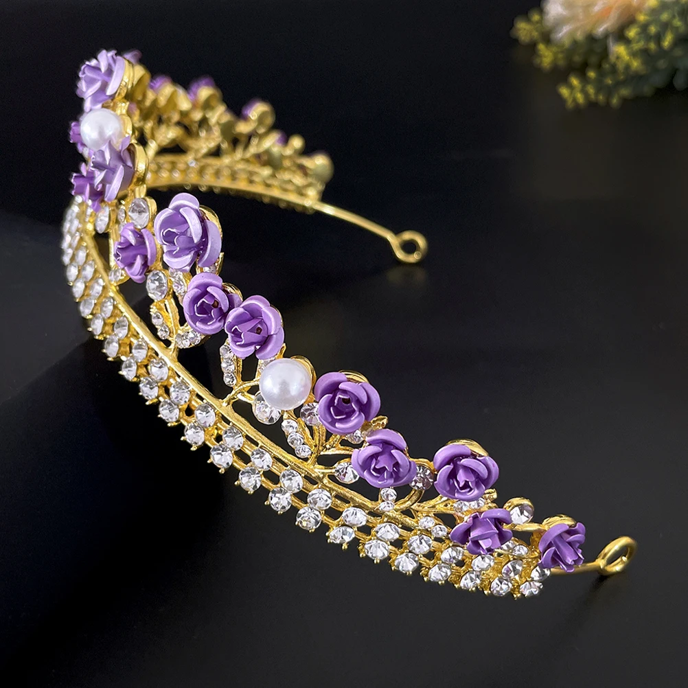 

Crystal Crown Hair Accessories Shining Zinc Alloy Wedding Bridal Prom Girls Headdress Birthday Party Photo Prop