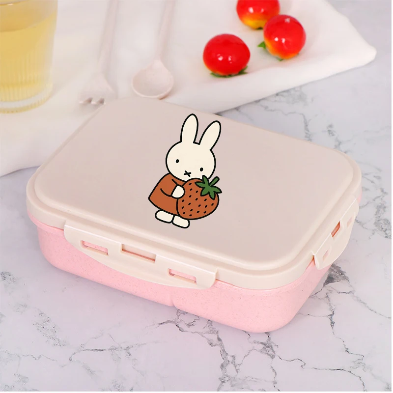 

Miffys Cute Lunch Box Kawaii Children Portable Bento Boxes Student Hermetic Food Crisper Single Layer Capacity Bento Case Gift