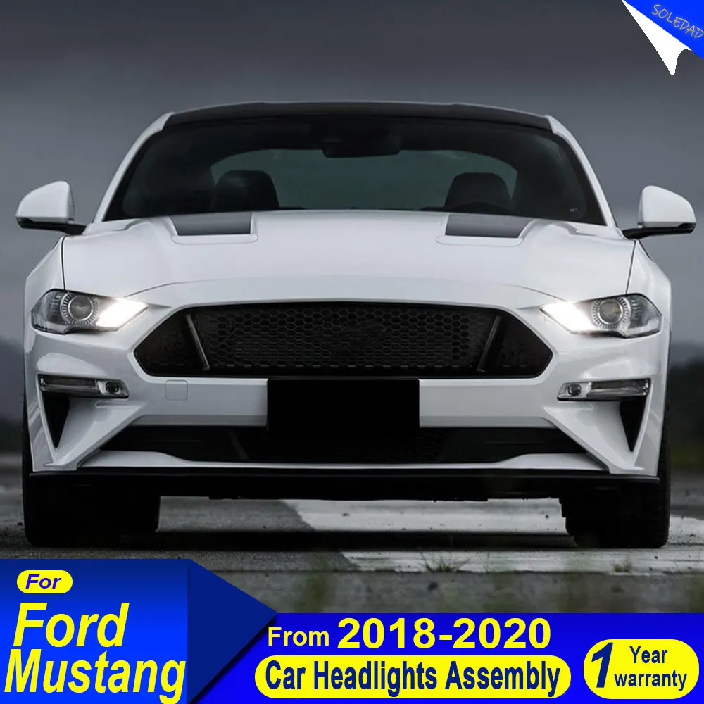 

Car Styling Head Lamp for Ford Mustang 2018 2019 2020 Headlight Mustang Head Light DRL Turn Signal Low High Beam Projector Lens