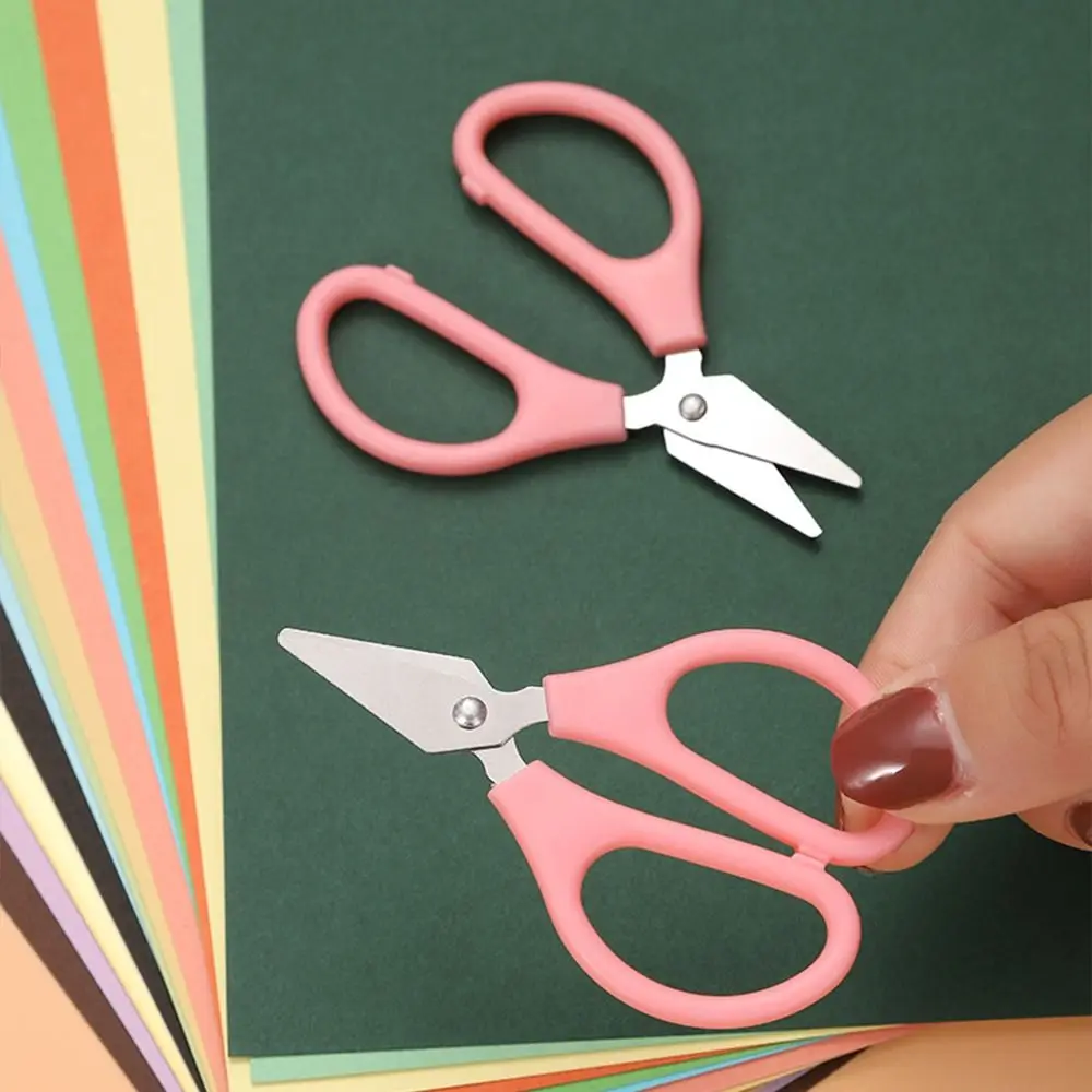 10pcs Stainless Steel Mini Scissors Multifunctional Candy Color Stationery Scissors Professional Handmade Tools