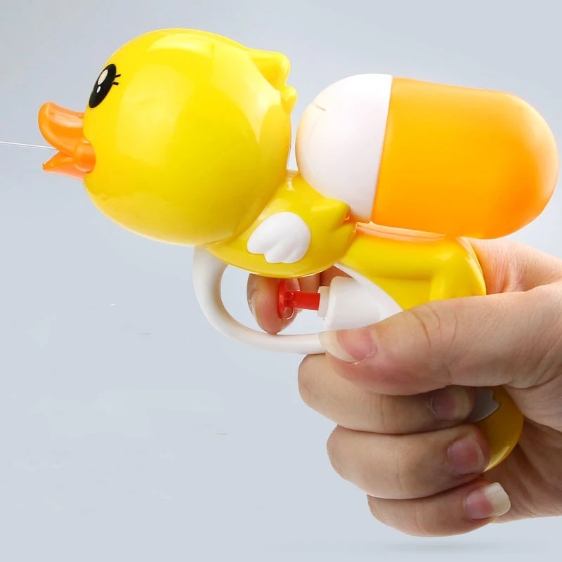 Summer Kids Little Yellow Duck Water Guns Toys Classic Outdoor Beach Water Pistol Blaster Water Guns Toys For Childrens Games