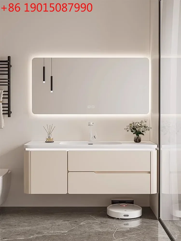 

Тумба для ванной Z.Cream Oak с керамической раковиной и умывальником, комбинированная