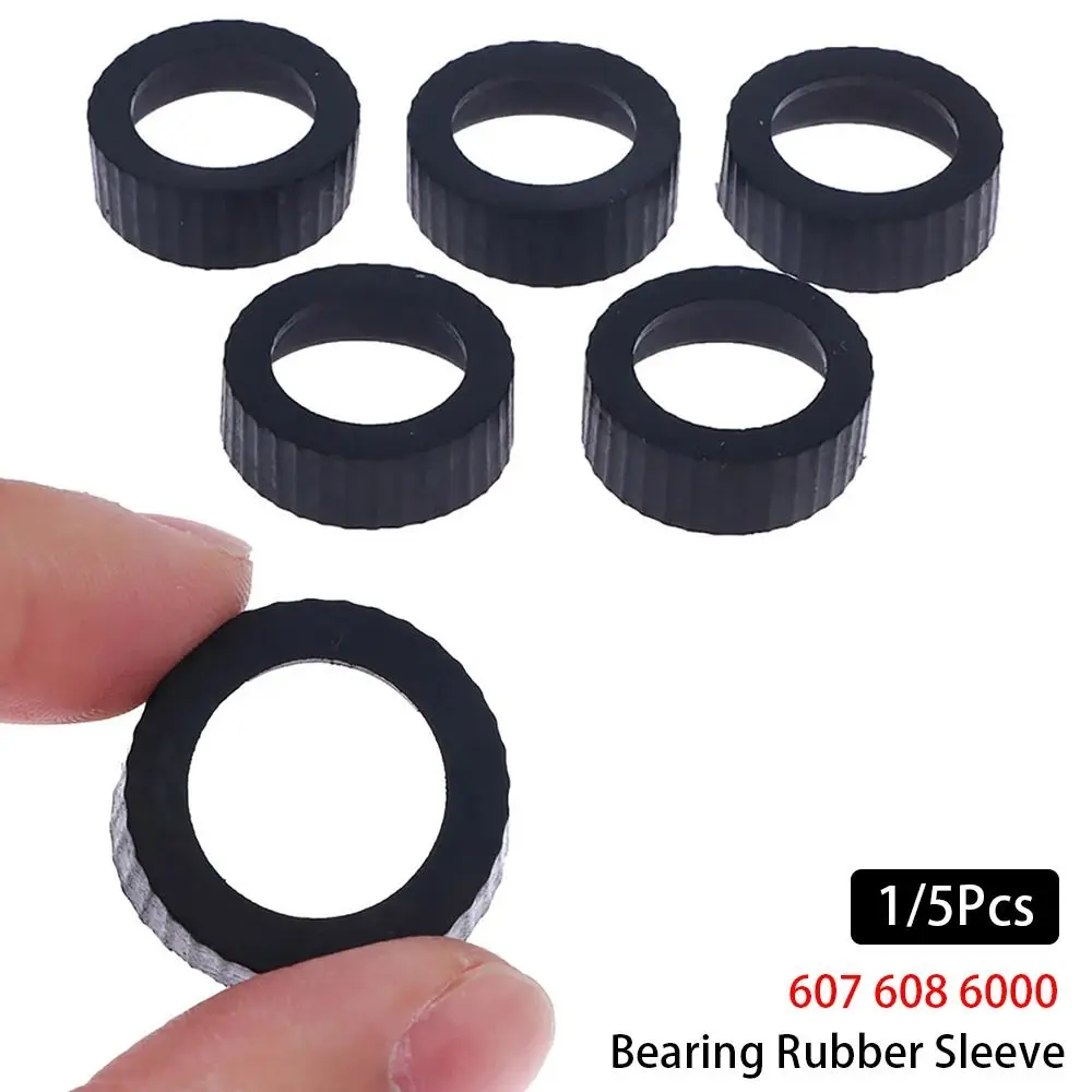 1/5Pcs 607 608 6000 Bearing Rubber Sleeve Angle Grinder Electric Drill Rotor Bearing Accessories Electric Hammer with Steel Ring