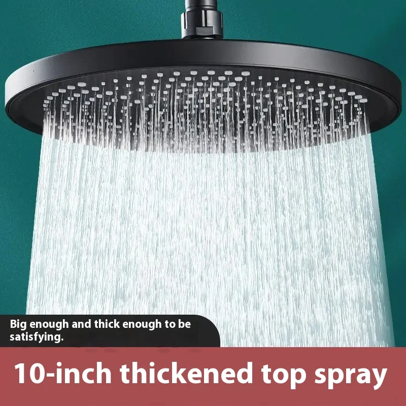 

10-Inch Pressurized Top Spray Shower Head - Large Rainfall Shower Head for Household Pressurized Bathing Set