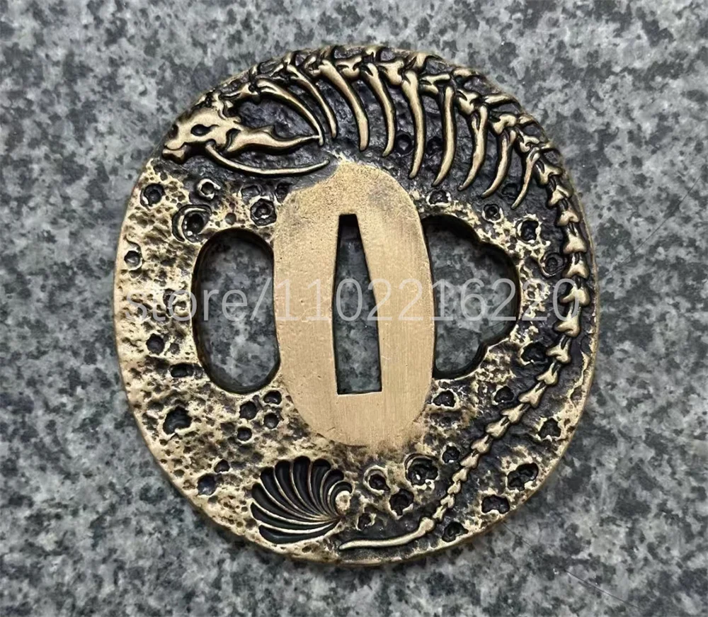 Good Quality Copper Tsuba Brass Handguard Brass Guard For Japan Real Japanese Samurai Katana Sword Fittings Parts