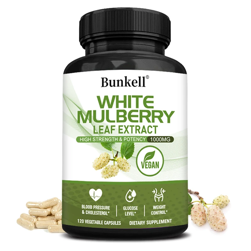 White Mulberry Extract Supplement, Weight Management, Healthy Blood Sugar Levels, Cholesterol Support,Non-GMO, Gluten-Free