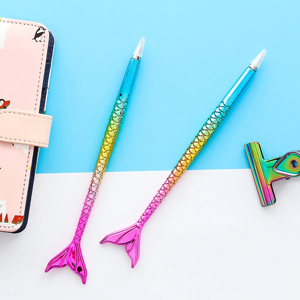 漫画のマーメイドペン、プリンセス向けの楽しいペン、フィジェットジェル、スタイリッシュなグリッター、女性向け
