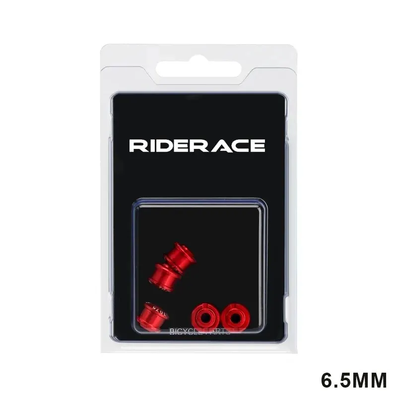 RIDERACE 5 Stück Doppel-/Einzel-Fahrrad-Kettenblattschrauben, CNC-Aluminiumlegierung 7075 M8 6,5 mm 8,5 mm Rennrad-MTB-Fahrrad-Kurbelgarnitur-Schrauben und Muttern-Set