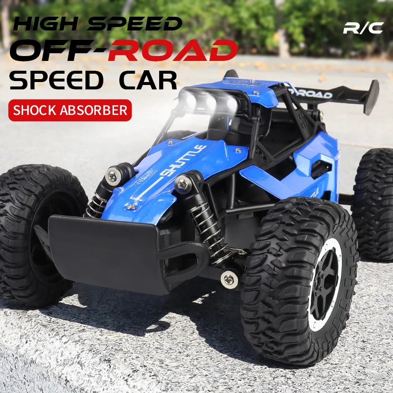 

1:16 Scale Remote Control Car - 2.4G High-Speed RC Monster Truck for Kids 6-10 Years, Rechargeable, LED Lights, Terrain Off-Road