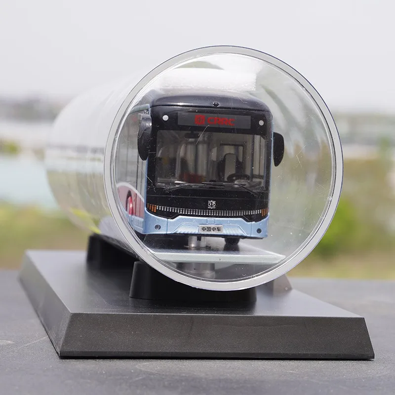Escala 1:43 CRRC X12 Pure Electric Alloy Bus Modelo Coleção Ornamentos Veículo Brinquedo