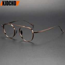 2024 Pure Titanium Glasses Frame for Men women Retro Vintage Square Prescription Eyeglasses Male Men's Myopia Optical Eyewear