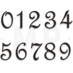 Nordic Style House Number For Exterior House Apartment Plaque Mailbox Address Digits Sticker Sign Black Big Modern Door Number