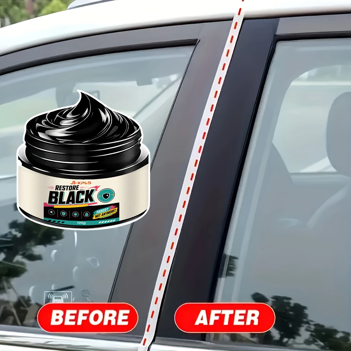 Car Black Restorer Paste Faded Plastic Leather Deep Shine High Concentrate UV Shield Anti-Crack Matte Gloss Coating YT2048