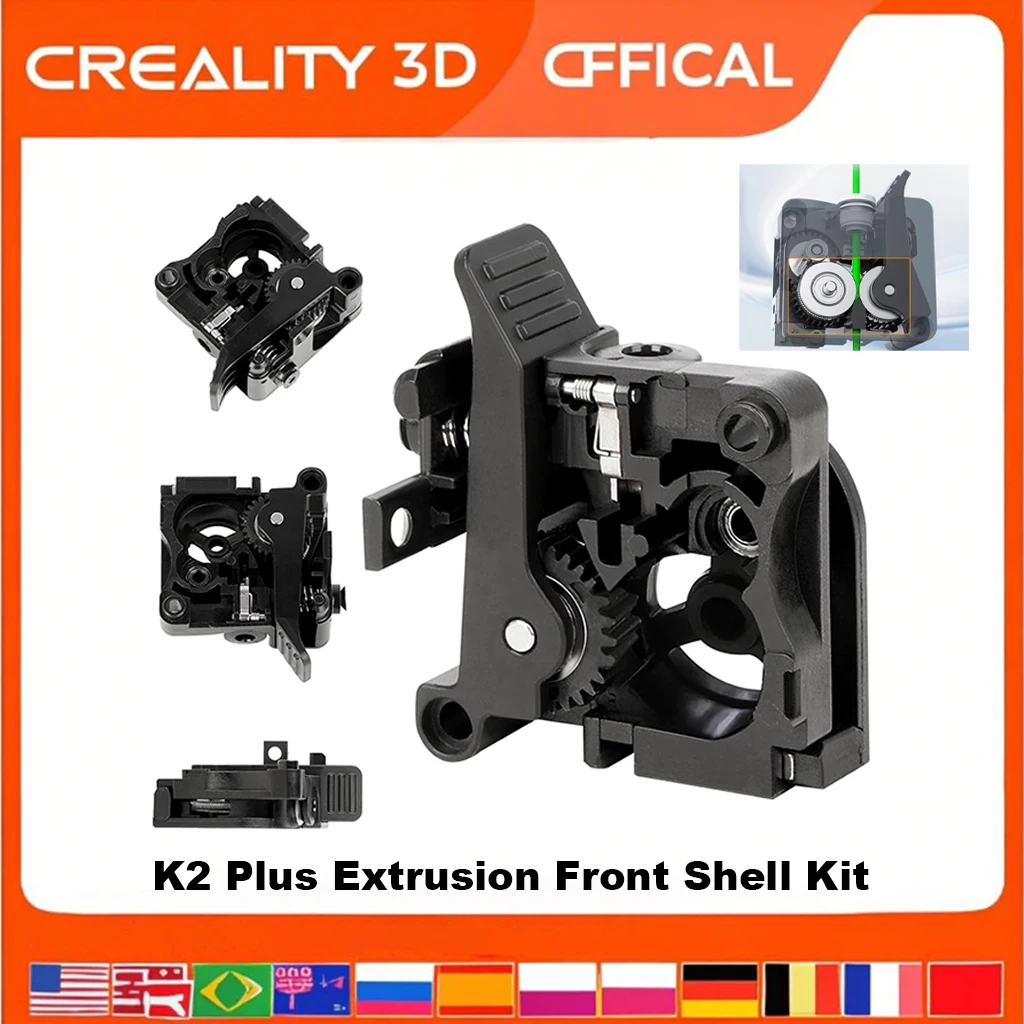 

Official Creality K2 Plus Extruder Front Cover, Extruder Kit Replacement, Support 1.75mm Filament Extruded, K2 Plus Combo Extrud