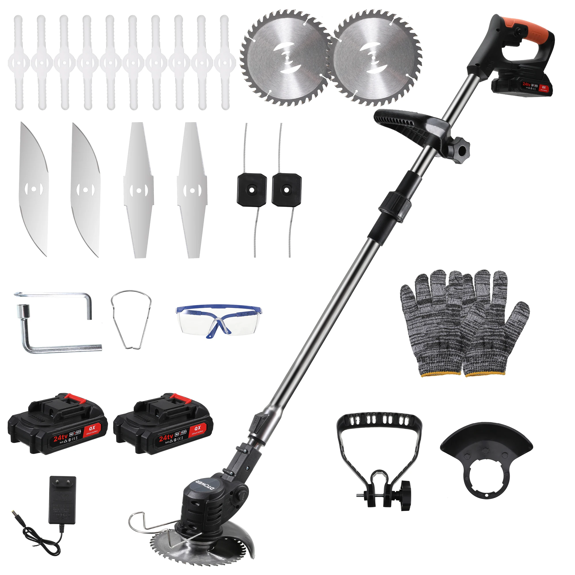 Tosaerba elettrico Weed Wacker tagliaerba pieghevole batteria al litio sarchiatrice Cordless Garden curte pieghevole regolabile