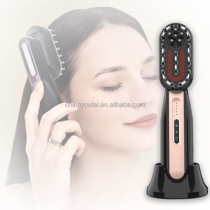 

2024 New 3-in-1 Electric Vibration Head Scalp Massager Comb Magnetic Body Facial Massage Tool