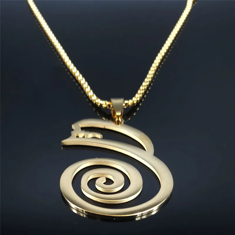 Dai Ko Myo Stainless Steel Pendant Necklace Women/Men Gold Color Master Reiki Symbol Necklaces Jewelry gargantilla N4127S02