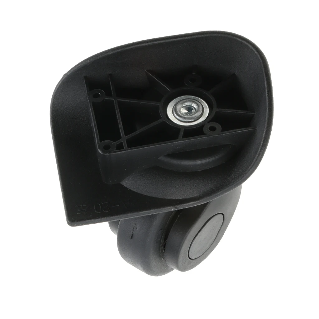 Luggage Replacement Wheel Black Set Sturdy PVC Metal Silent Suitcase Rollers for Folding Cases and Travel Bags