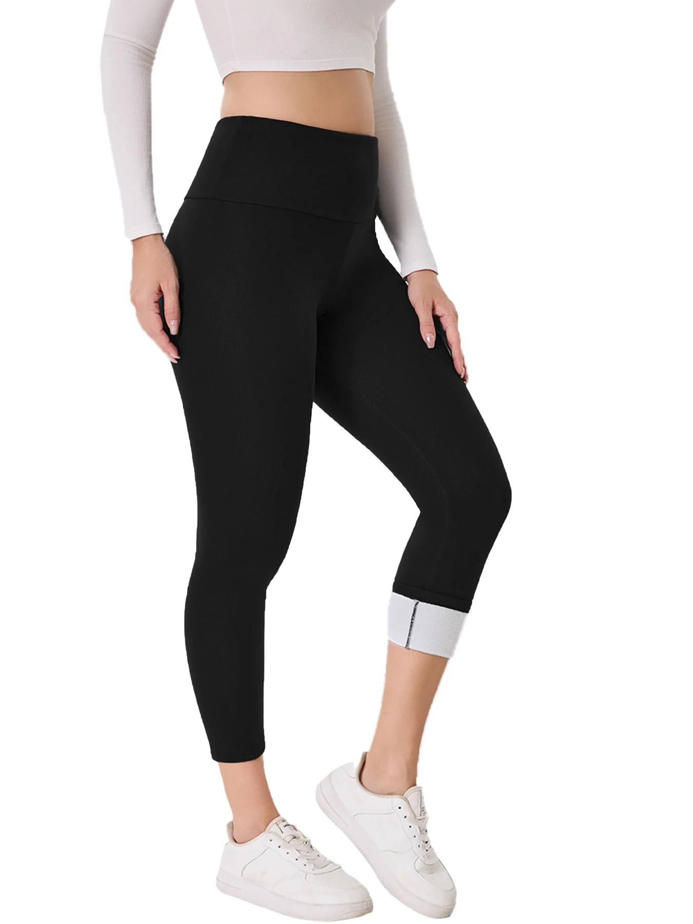 Leggings térmicos de cintura alta para mujer, forro polar, tela suave y gruesa, Control de barriga, entrenamiento de invierno, correr, Yoga, pantalones cálidos