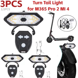Turn Lamp for M365 Pro 2 MI 4 Electric Scooter USB Rechargeable Wireless Remote Control Scooter Accessories Warning Light