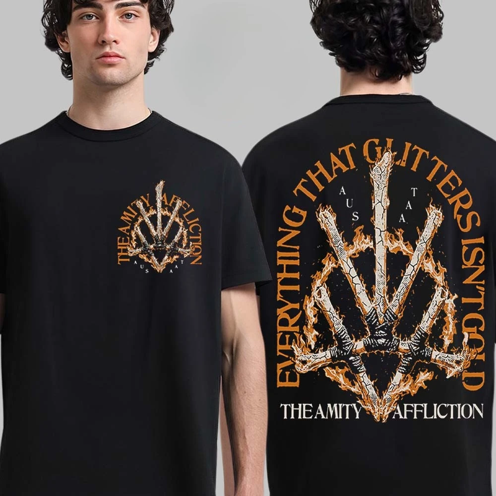 Nueva camiseta de algodón The Amity Affliction, camiseta Unisex de manga corta de verano, camiseta de marca a la moda, camiseta informal Vintage de lujo