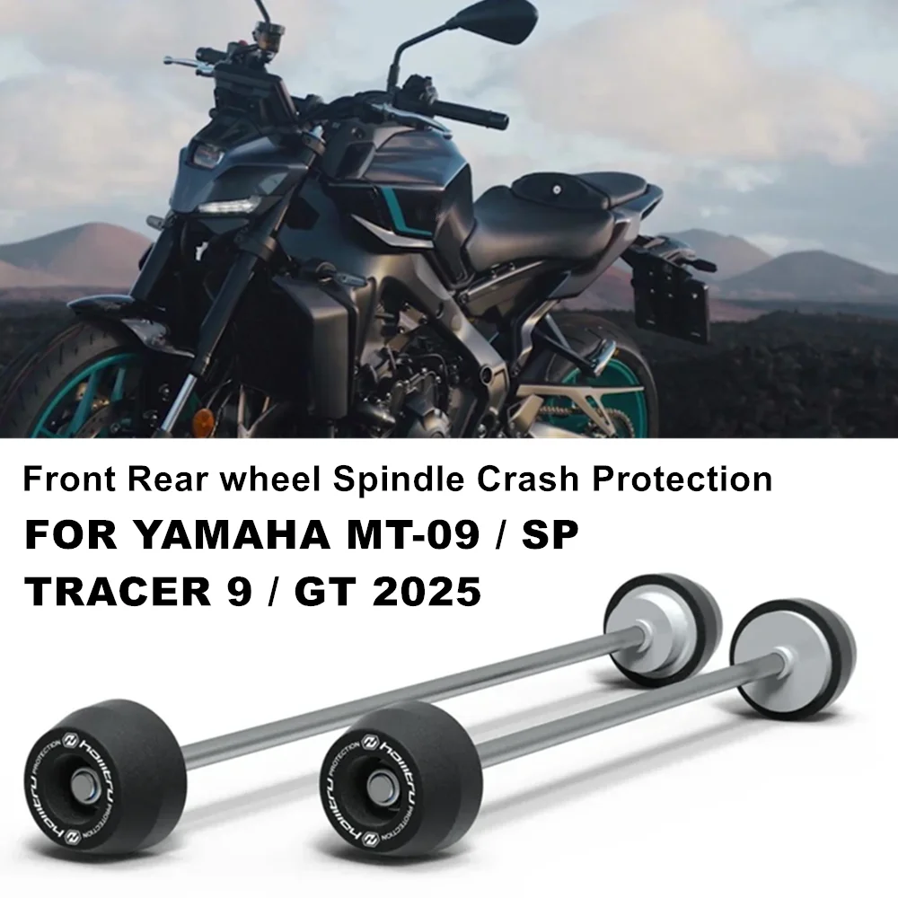 

For YAMAHA MT-09 SP MT 09SP MT09 SP Tracer 9 GT Tracer 900 2025 Motorcycle Front & Rear Axle Fork Crash Sliders Wheel Protection