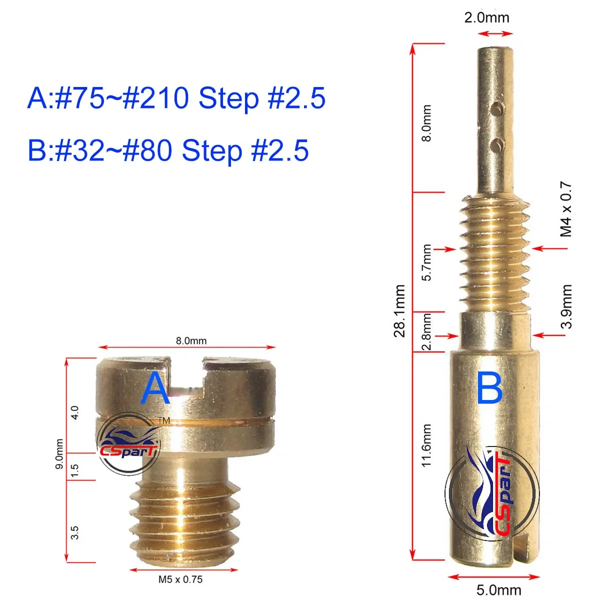 10 pezzi a set carburatore moto principale getti pilota lento per Mikuni NSR KSR Carb Set ugello iniettore