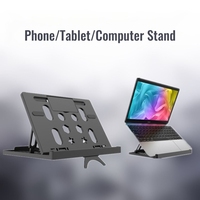 Multi-Angle Notebook Lifting Stand Ergonomic Aluminum 360° Swivel Base Computer Riser Bracket for Laptops Mobile Phones