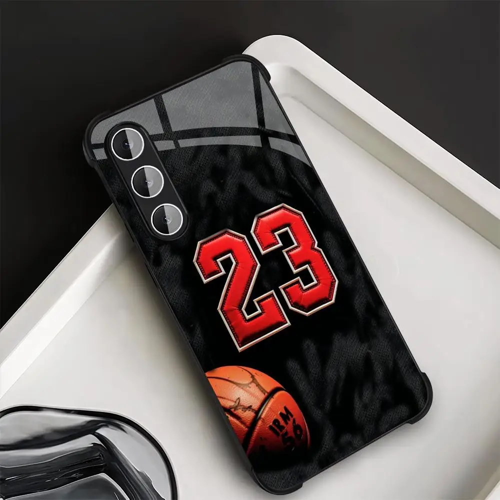 Basketball No. 23 jersey fashion phone cases s26 ultra case 폰케이스 glass for Samsung Galaxy S26 S25 S24 S23 S22 FE,Ultra,Plus