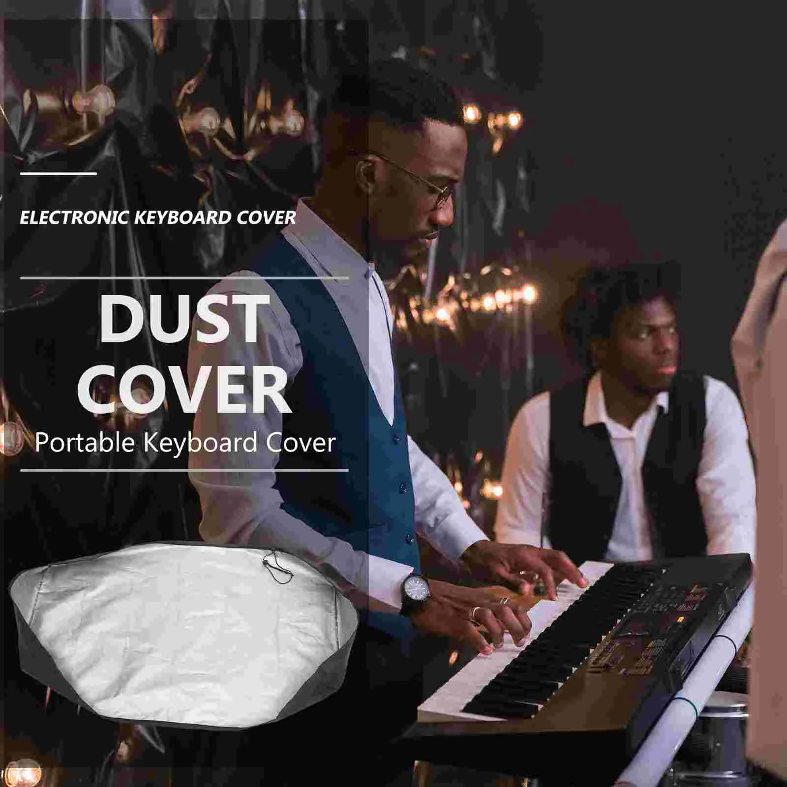 61 Key Piano Keyboard Dust Cover Stretchable Digital Piano Cover