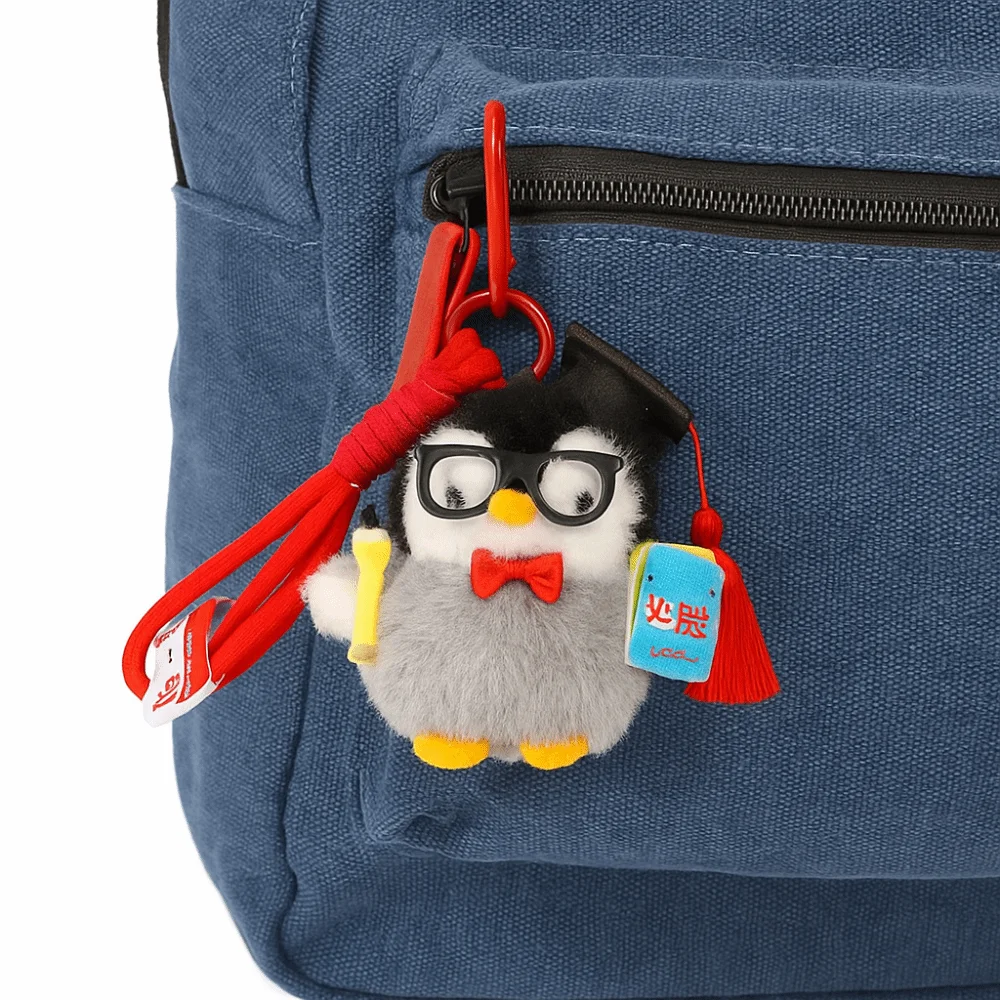 

PP Cotton Mini Penguin Plushie Doll Fluffy Collection Plush Penguin Keychain Comfortable Hanging Penguin Stuffed Toy Keychain