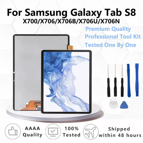 OEM For Samsung Galaxy Tab S8 X700/X706/X706B/X706 LCD Display Touch Screen Digitizer Matrix Panel Tablet Assembly Parts