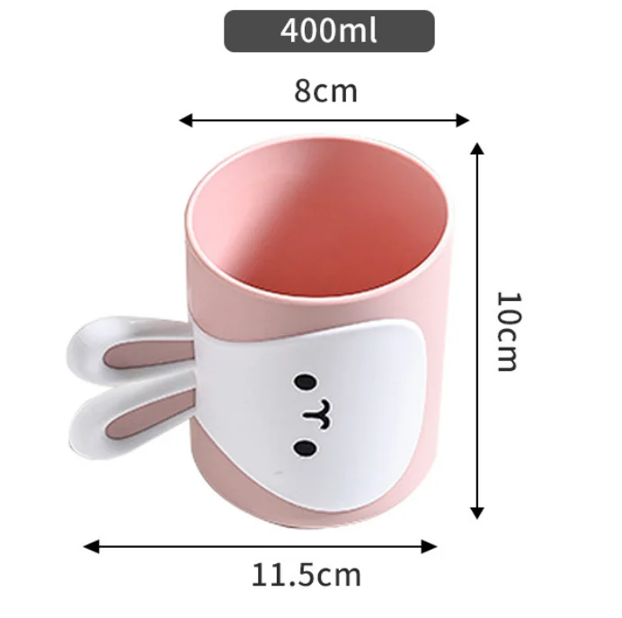 Children brush their teeth, drink water cup, cute cartoon rabbit, daily home, student dormitory, rinse mouth cup rinse mouth cu