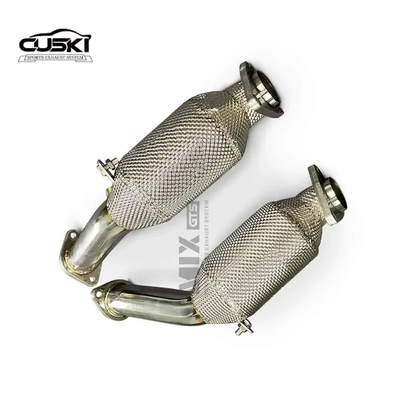 Stainless Steel Automotive Exhaust Parts suitable for Audi A7 Exhaust Pipe Exhaust manifold with heat shield Exhaust Downpipe