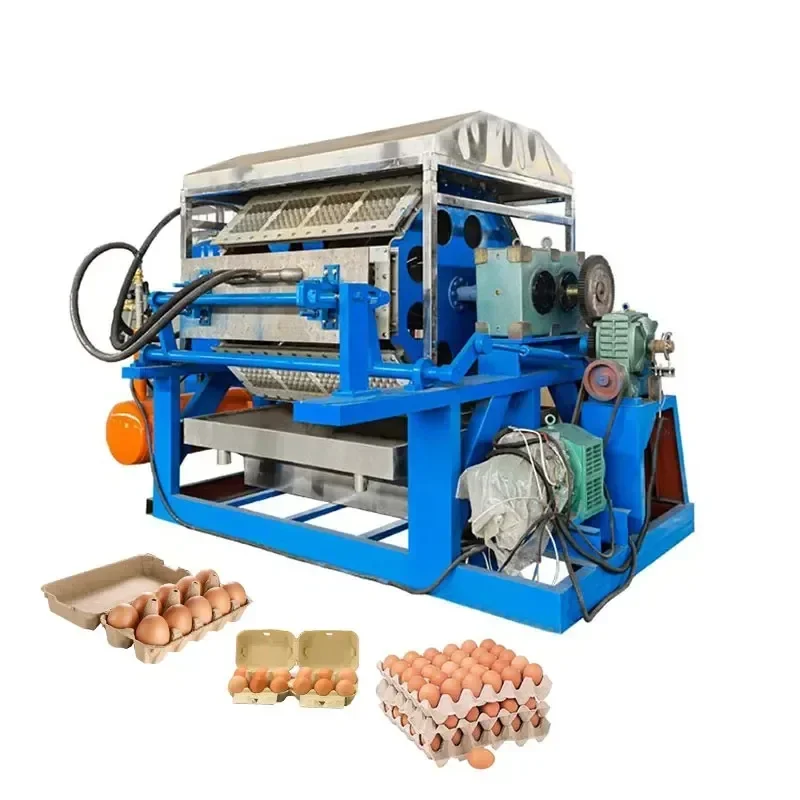 Factory Double Rotary Egg Tray Making Machine Egg Carton Packing Protection Packaging Craft Box Packing Machine for Sale