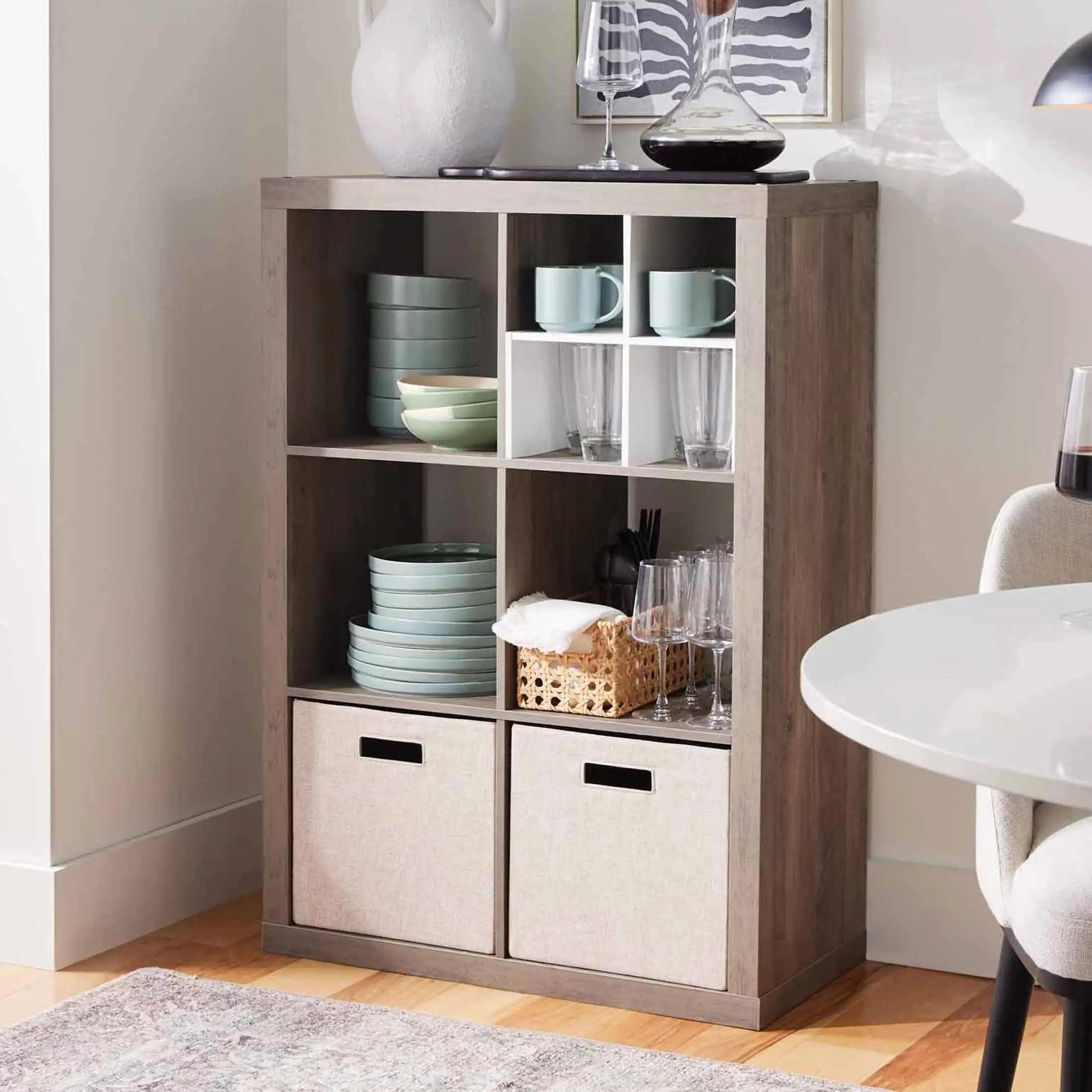 6-Cube Storage Organizer, Rustic Gray