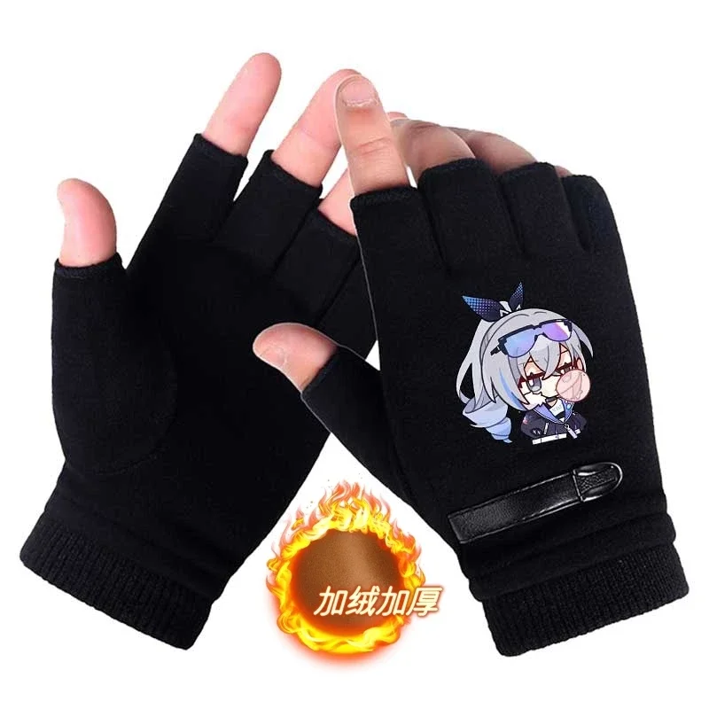 

Anime Honkai: Star Rail Silver Wolf Blade Kafka Cosplay Autumn and Winter Brushed Warm Hand Socks High Appearance Level