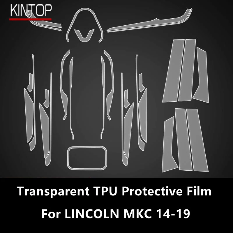 For LINCOLN MKC 14-19 Car Interior Center Console Transparent TPU Protective Film Anti-scratch Repair Film Accessories Refit view 2