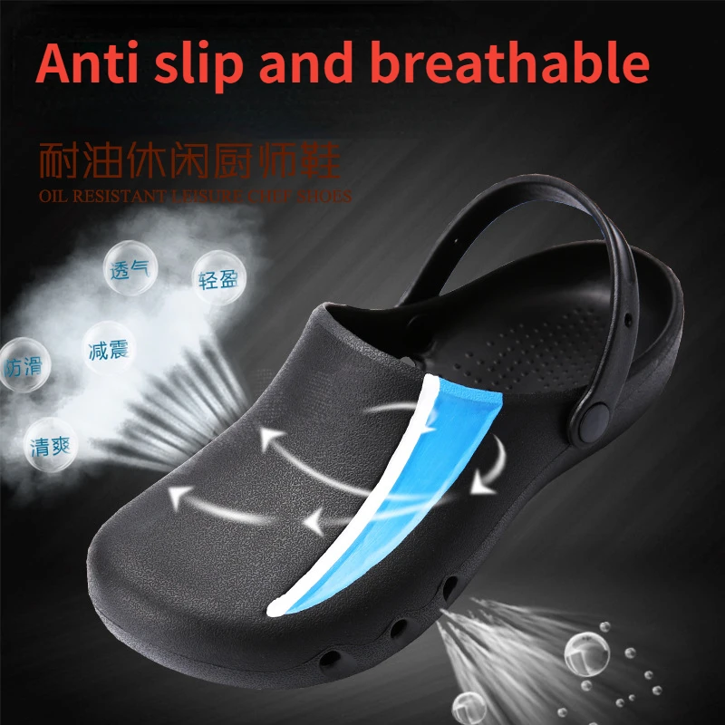 Breathable Chef Shoes Non Slip Waterproof Oil Proof Hotel Kitchen Bathroom Shoes Bathroom Shoes Surgical Shoes