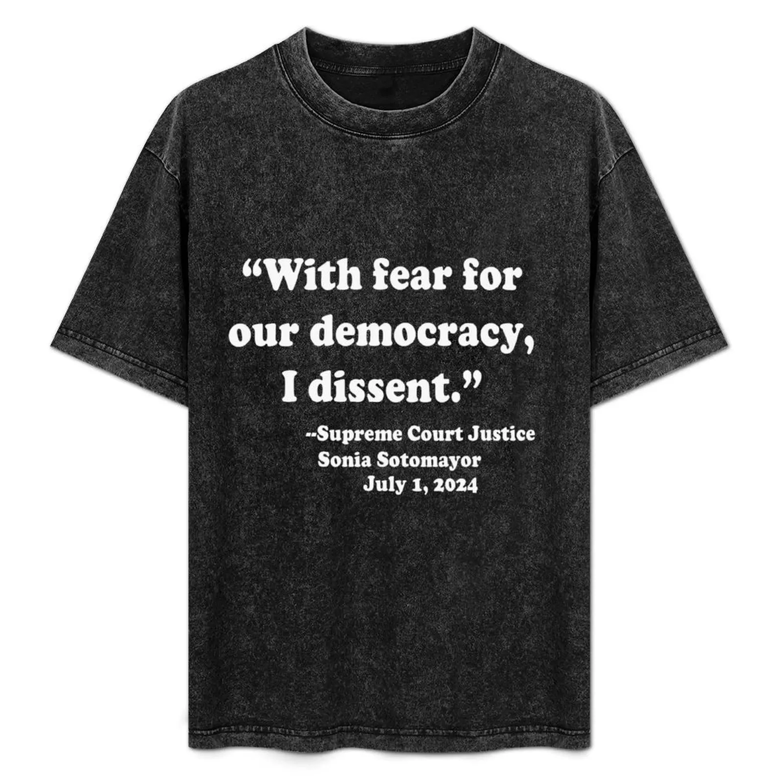 

WITH FEAR FOR OUR DEMOCRACY I DISSENT T-Shirt Casual Loose Daily Wear T-Shirt