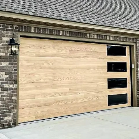 

Custom Garage Door Modern Design Style Steel Overhead Sectional Thermal Insulation Logistic System For Home Use Finished Surface