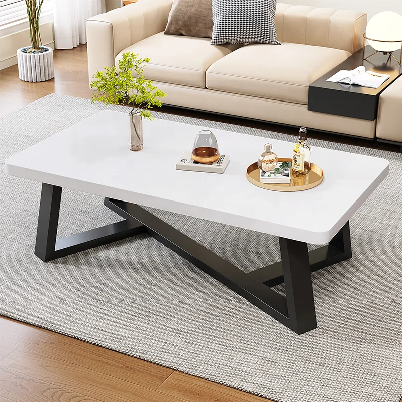 

Custom Design Accepted Modern Luxury Size Options Wood Metal Frame Living Room Coffee Table Set for Home